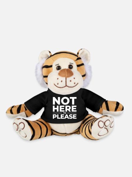 Not Here to Please – Statement Shirt - Plüschtiger - Schwarz