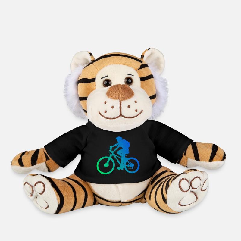 Herren Damen Radfahren MTB Mountainbiker - Plüschtiger - Schwarz