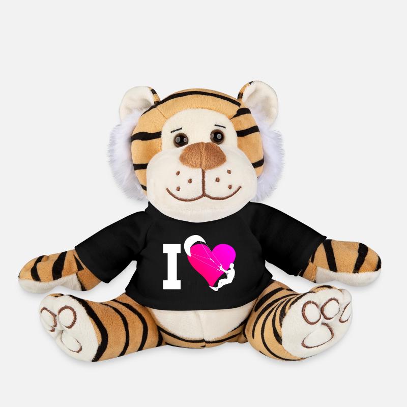 Kitesurfer Kitesurf Femmes Kitesurf Kite - Peluche Tigre - noir