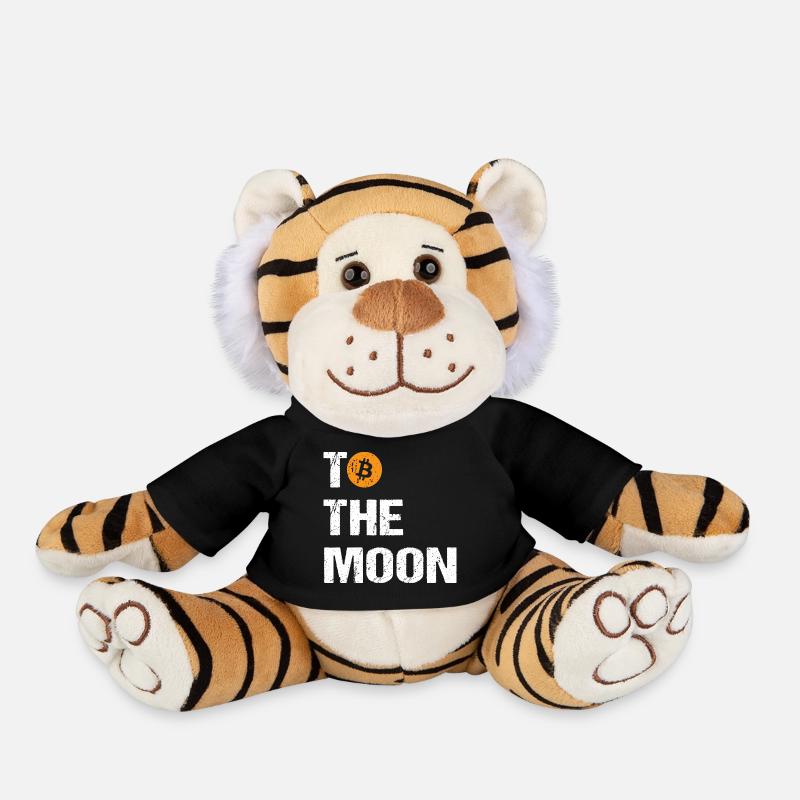 Bitcoin to the moon Bitcoin - Plüschtiger - Schwarz