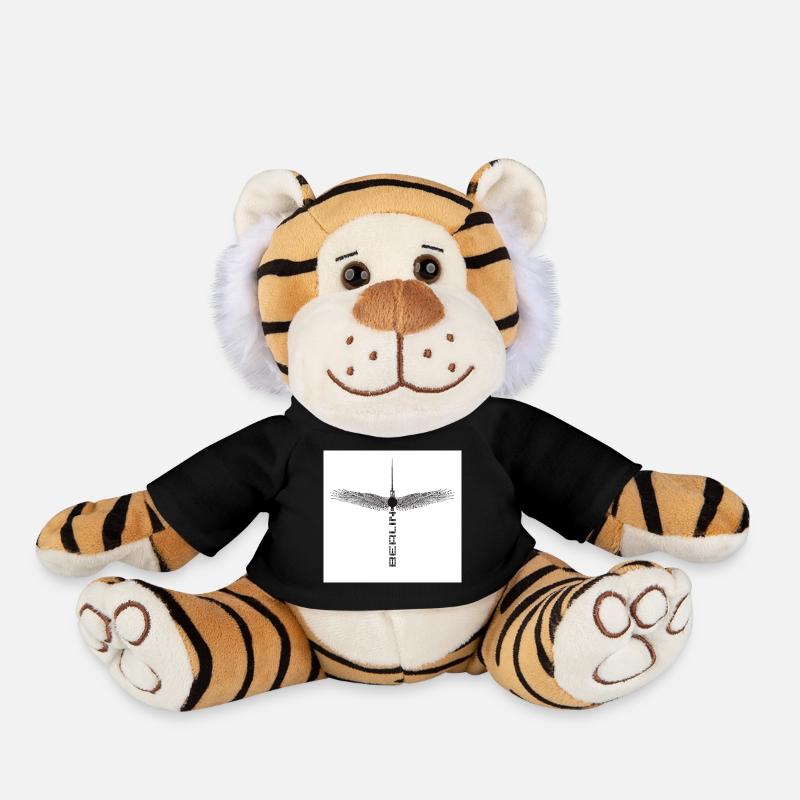 Berlin wings - Plush Tiger - black