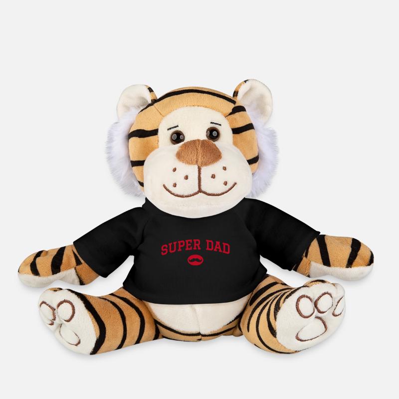 Super dad mustache - Plush Tiger - black