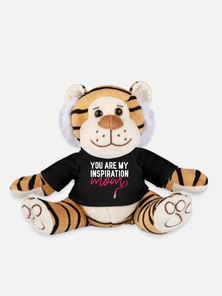 Tu es mon inspiration maman Chemise rouge à lèvres - Peluche Tigre - noir