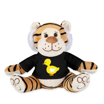 Drôle de petit canard jaune - Peluche Tigre - noir - Devant