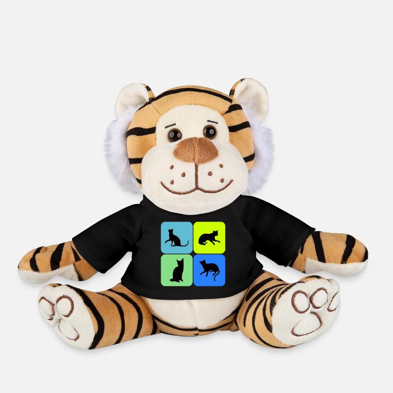 Cat Cat Cat Cat Cat Cat, Gift - Plush Tiger - black