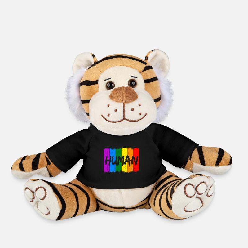 We are all human - Plüschtiger - Schwarz