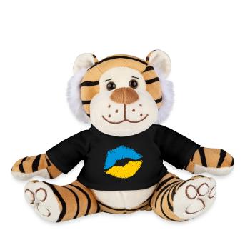 SAVE UKRAINE Ukrainian flag - Plush Tiger - black - Front