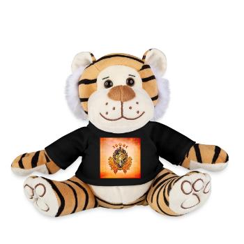 Superbe serpent avec épée - Peluche Tigre - noir - Devant