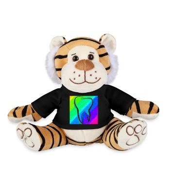 Tooth | Dentist | Dentist | Dental assistant - Plush Tiger - black - Front