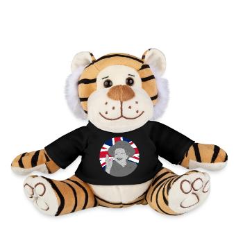 RIP Queen Elizabeth II - Plush Tiger - black - Front