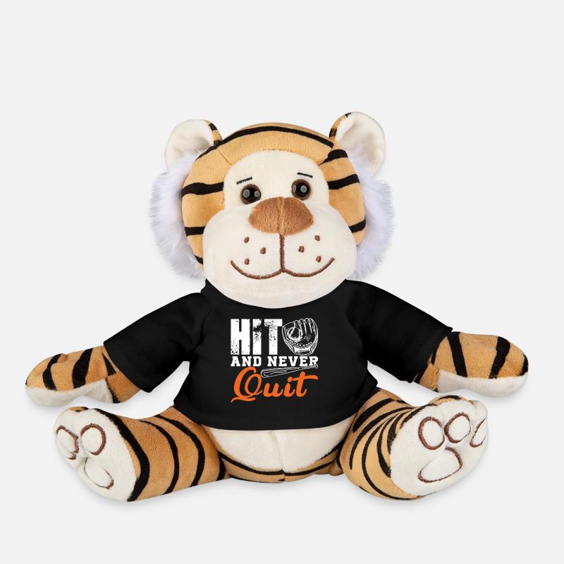 frapper et ne jamais abandonner - Peluche Tigre - noir