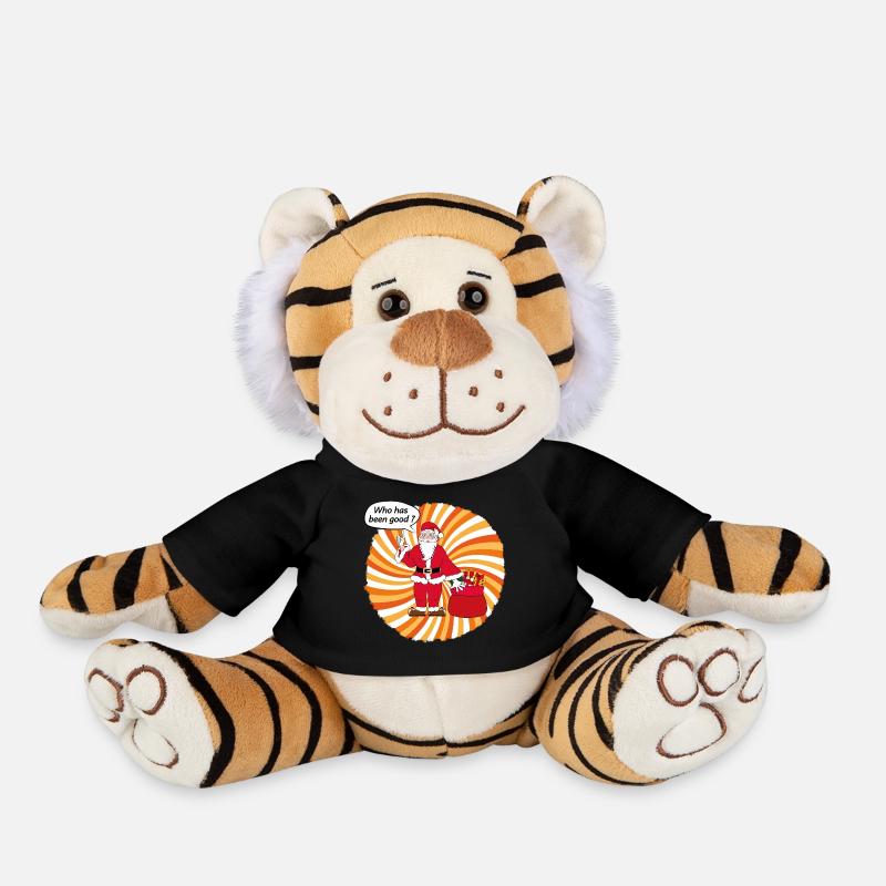 Pop art du Père Noël - Peluche Tigre - noir
