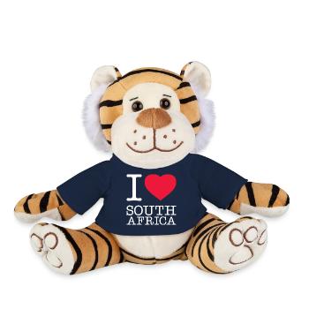 I LOVE SOUTH AFRICA Südafrika - Plush Tiger - french navy - Front