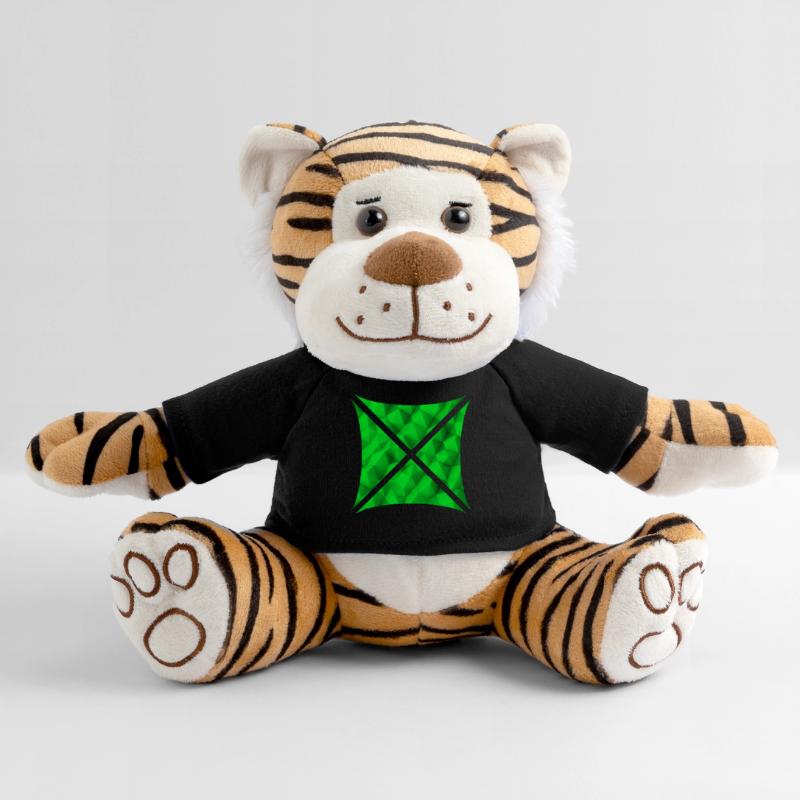 Conception de polygone abstrait vert Peluche Tigre