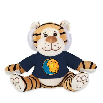 Soleil et Lune - Peluche Tigre - bleu marine - Devant