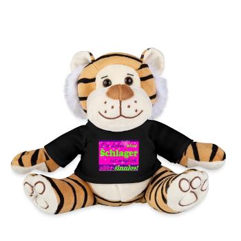 Schlager party, Schlager music, but senseless - Plush Tiger - black - Front