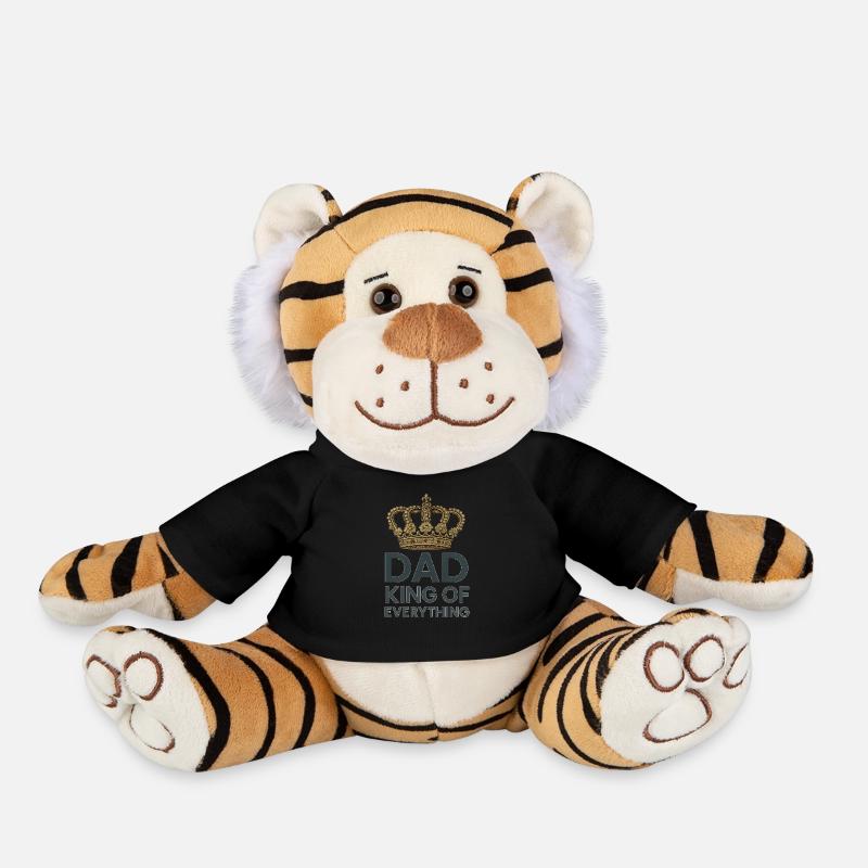 Dad King of Everything - Plush Tiger - black