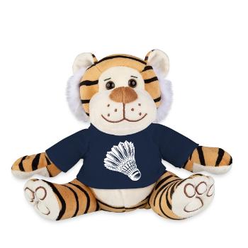 Badminton tatoué - Sport avec vitesse - Peluche Tigre - bleu marine - Devant