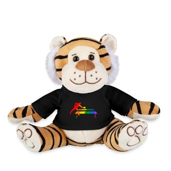 Tennis de table arc-en-ciel - Peluche Tigre - noir - Devant