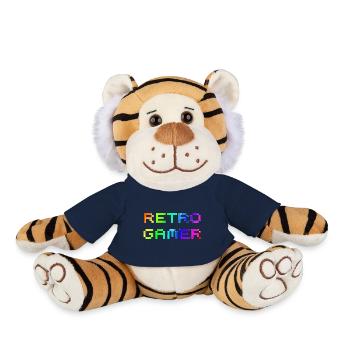 | de jeu rétro | de jeux vidéo | de joueurs Nerd - Peluche Tigre - bleu marine - Devant