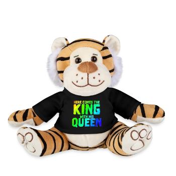 Here comes the king with his queen | Pair - Plush Tiger - black - Front