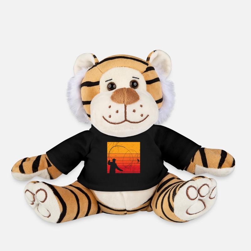 Cadeau de pêcheur à la mouche pêcheur à la mouche - Peluche Tigre - noir
