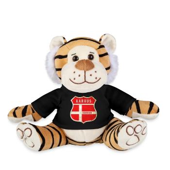 Aarhus Denmark Coat of Arms Flags Design - Plush Tiger - black - Front