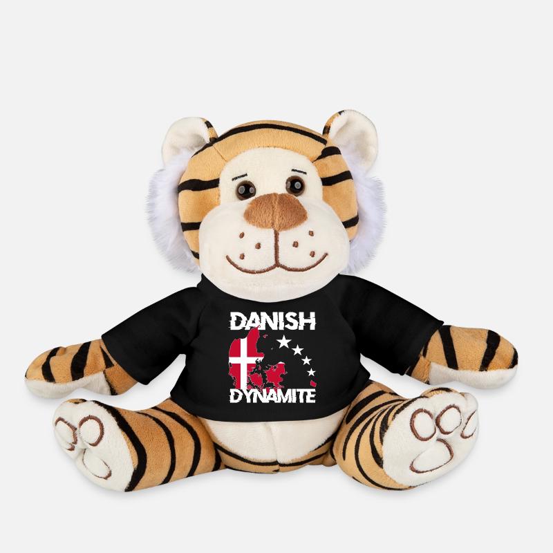 Dänemark Flagge danish dynamite Geschenk - Plüschtiger - Schwarz