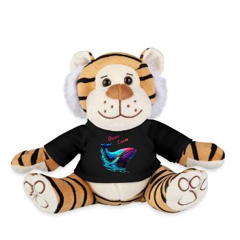Ocean Lover. Whale - Plush Tiger - black - Front
