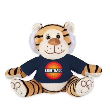 Tornado Birthday Children's Birthday Party - Plush Tiger - french navy - Front