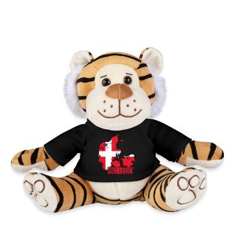 Danish pride, flag of Denmark - Plush Tiger - black - Front