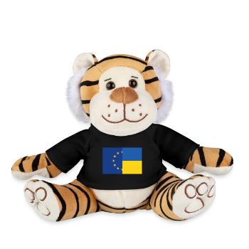 Ukraine EU - Plüschtiger - Schwarz - Vorne