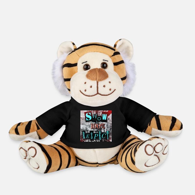 Faites preuve de respect à 100% - Peluche Tigre - noir