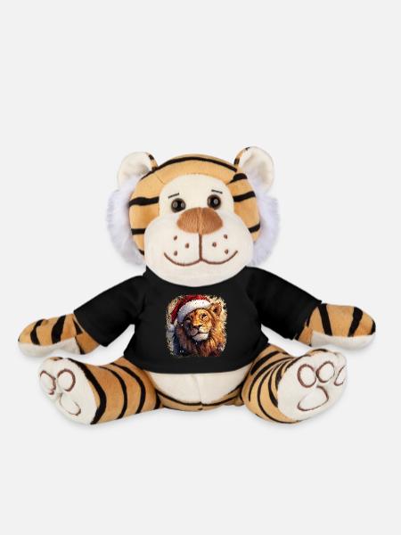 Löwen Weihnachten / Weihnachtsmann Löwe - Plüschtiger - Schwarz