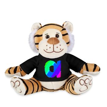 Alpha | Symbol | griechisches Alphabet - Plüschtiger - Schwarz - Vorne