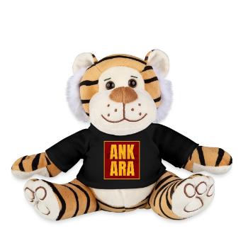 Ankara Capital Letters Yellow Red - Plush Tiger - black - Front