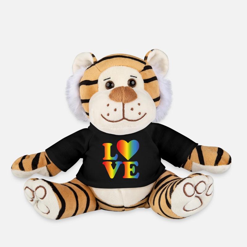 Liebe LGBT Regenbogen - Plüschtiger - Schwarz