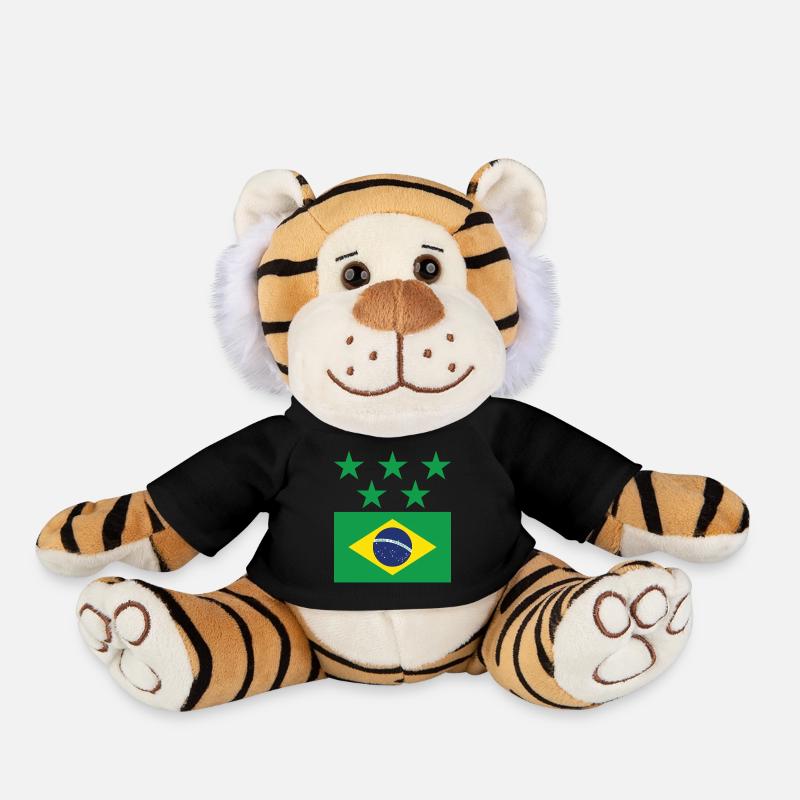 Brésil - Peluche Tigre - noir