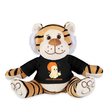 Funny Teacher Skeleton Halloween Classroom - Plush Tiger - black - Front