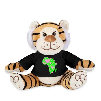 Africa Heart Pattern - Plush Tiger - black - Front