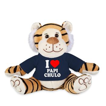 I love papi chulo - Plush Tiger - french navy - Front
