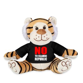 no to islamic republic - Plush Tiger - black - Front