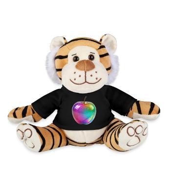 Conception esthétique de la pomme arc-en-ciel - Peluche Tigre - noir - Devant