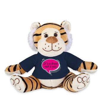 It’s a Dress Not a Yes Statement Design - Peluche Tigre - bleu marine - Devant
