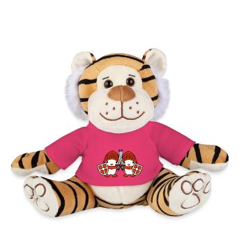 2 Ducks Knight Armor Sword Shield Helmet Fighter - Plush Tiger - pink - Front