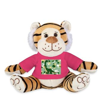 Brachiosaurus Dino - Plush Tiger - pink - Front