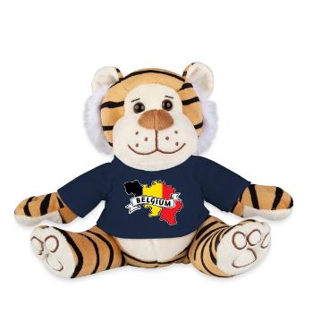 Cartes Belgium Flags - Peluche Tigre - bleu marine - Devant