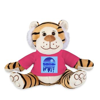  nocturne lacustre - Peluche Tigre - rose - Devant