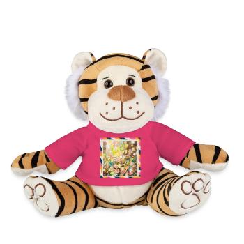 Watercolor Floral Wealth - Plush Tiger - pink - Front