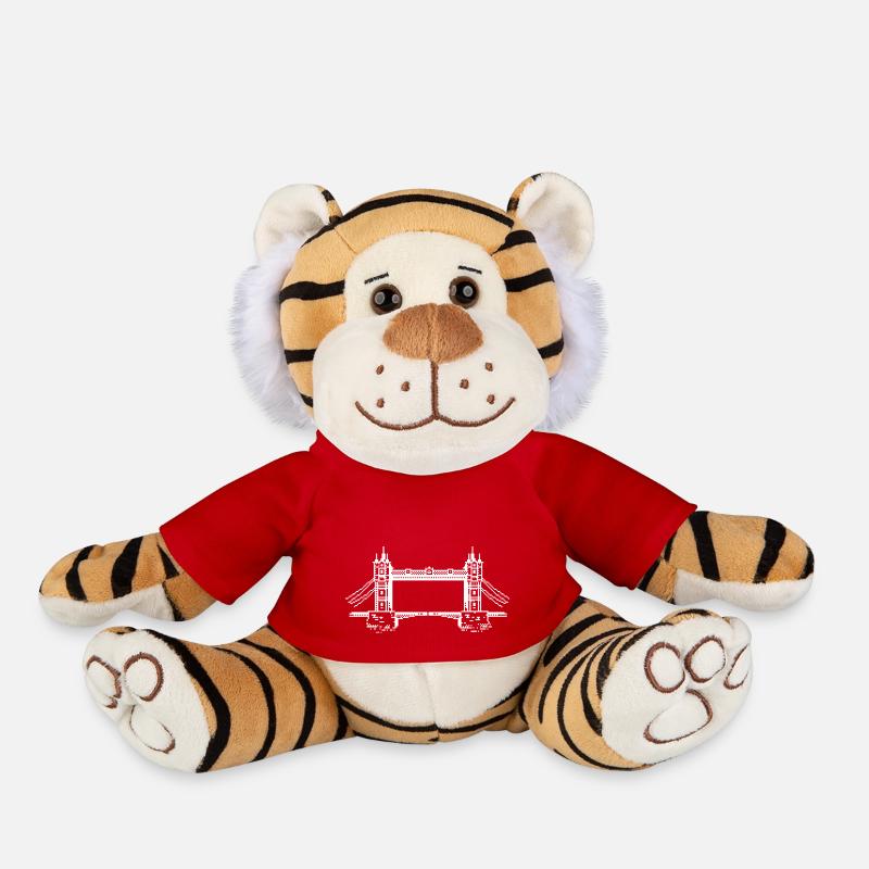 1Bit Pixel Tower Bridge - Plush Tiger - red